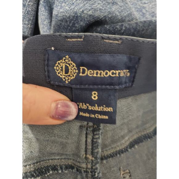 Democracy Ab"solution Mid-Rise Double Layer Kick Flare Jean sz 8 $90  WJ86 - Picture 9 of 10